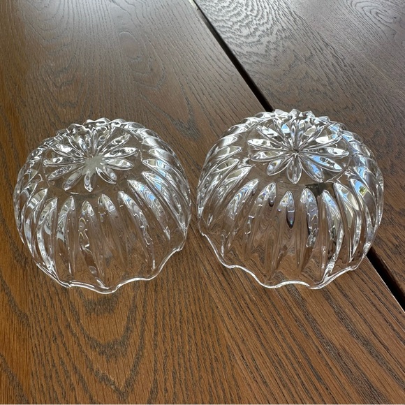 Zajecar Lead Crystal Trinket Votive Decorative Bowl Candy Dish Pair Vintage - Picture 3 of 10
